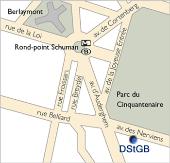 Europaviertel Brüssel - Lageplan Europabüro des DStGB